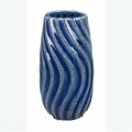 Youngs Ceramic Blue Coastal Vase 62031